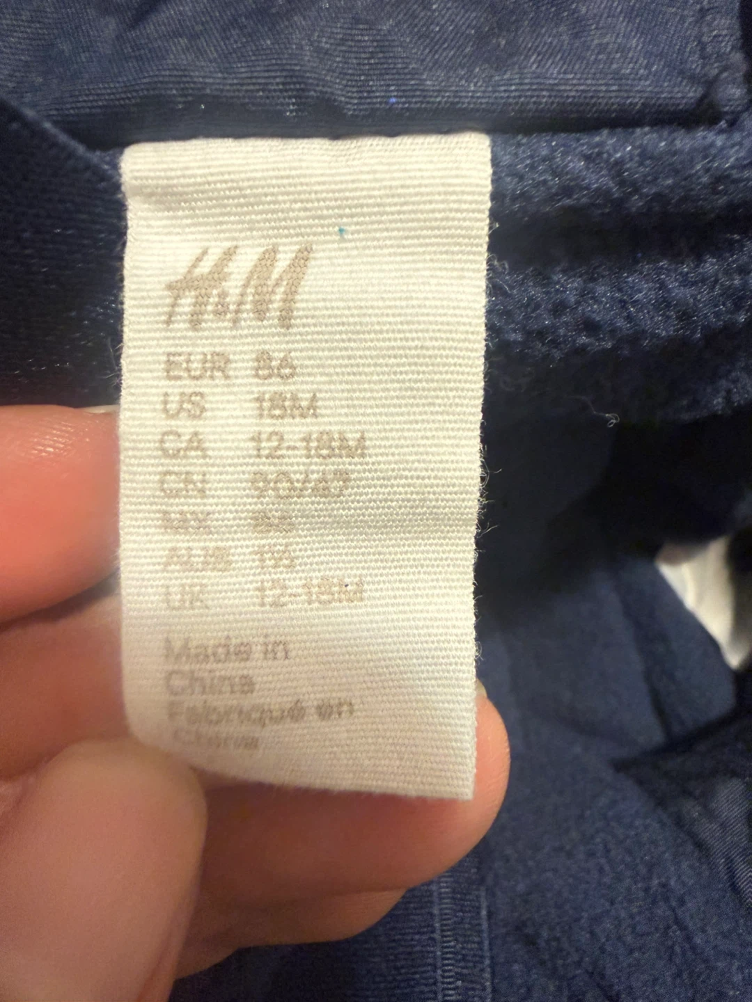 H&M Navy Snow Pants 12-18M - photo 4