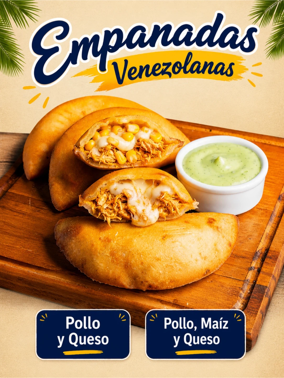 Venezuelan Empanadas - Chicken and Cheese or Corn