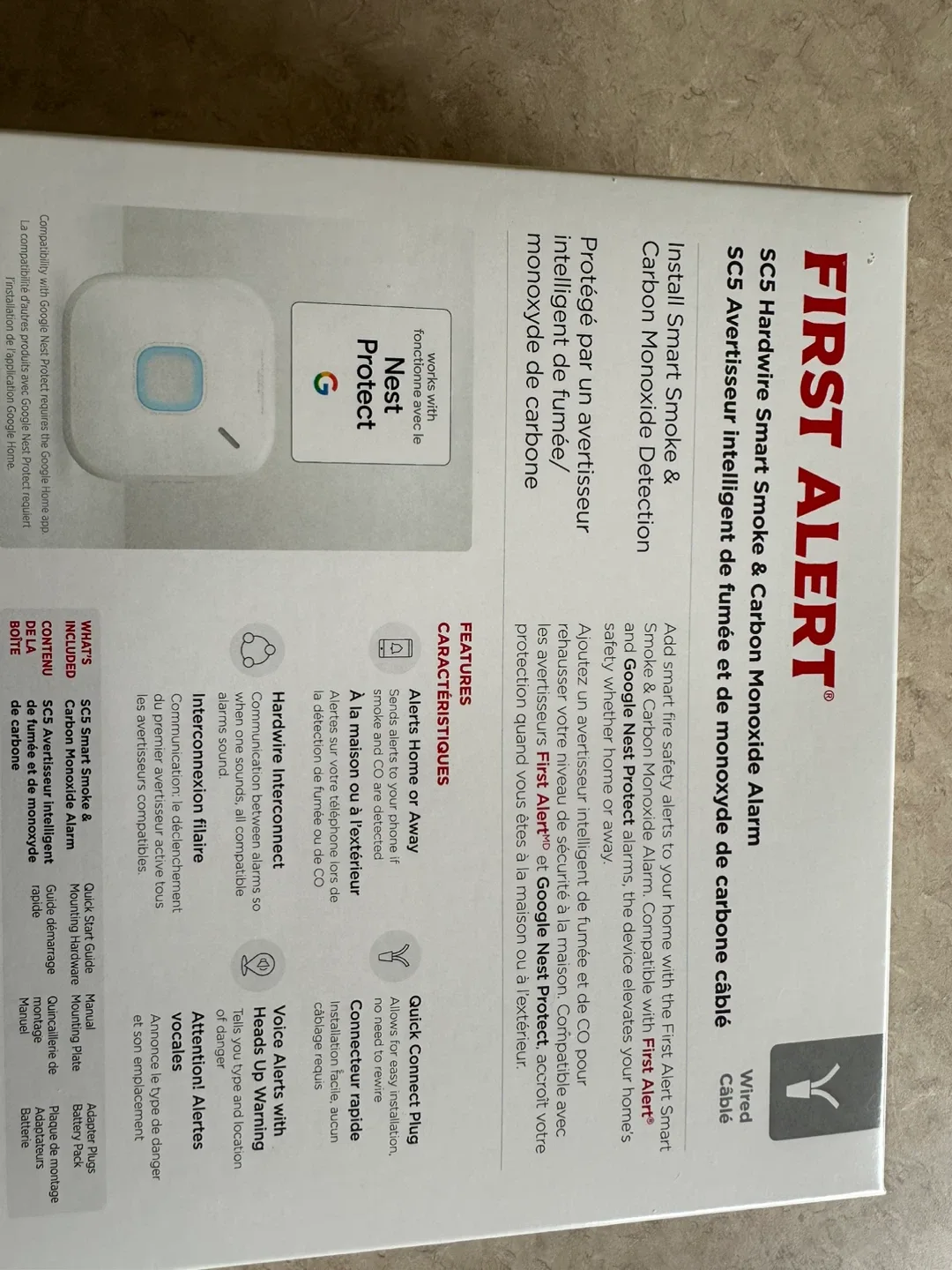First Alert SC5 Hardwire Smart Smoke & Carbon Monoxide Alarm - photo 2