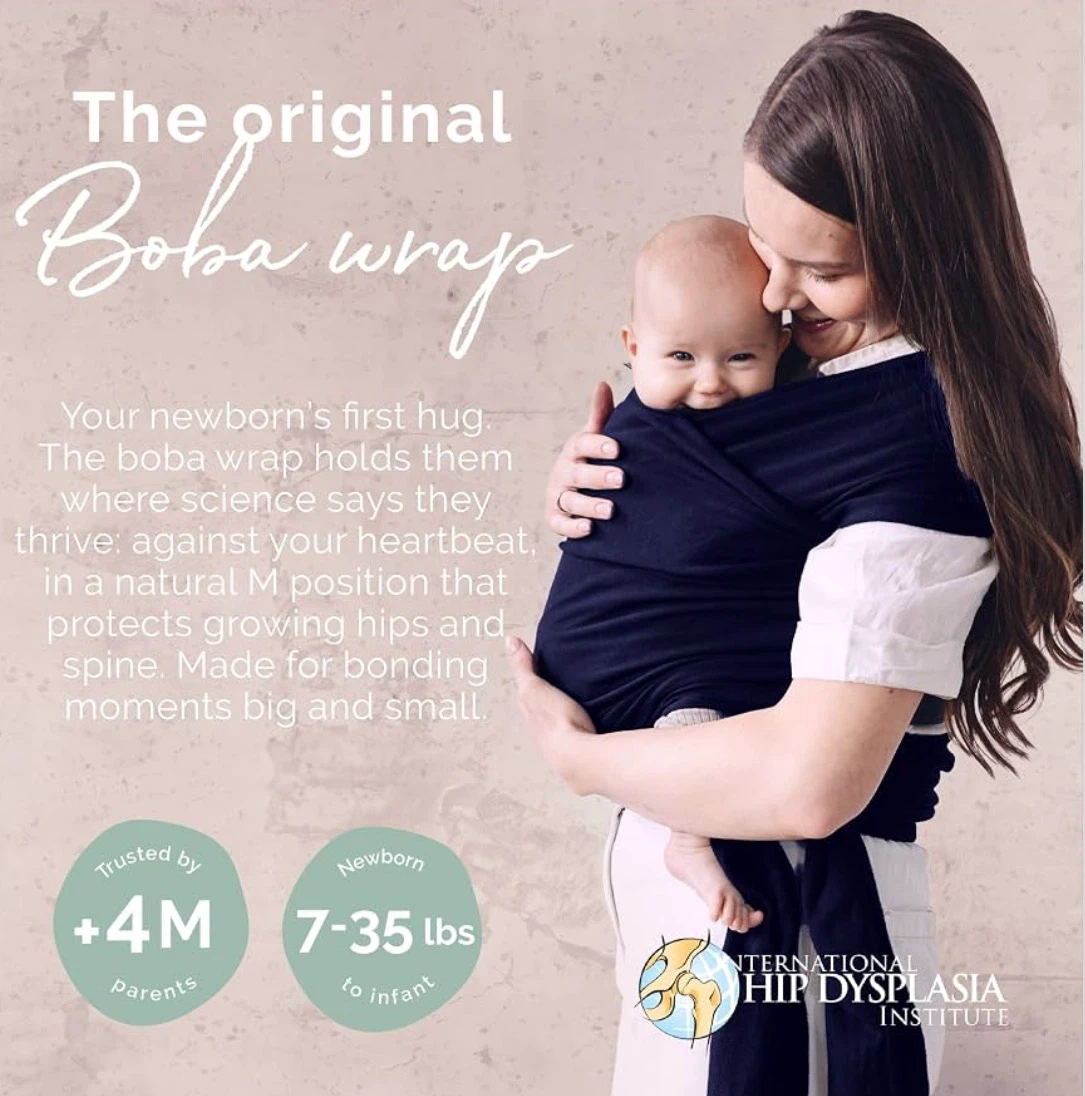 Boba Baby Wrap – Navy Blue | Brand New - photo 2