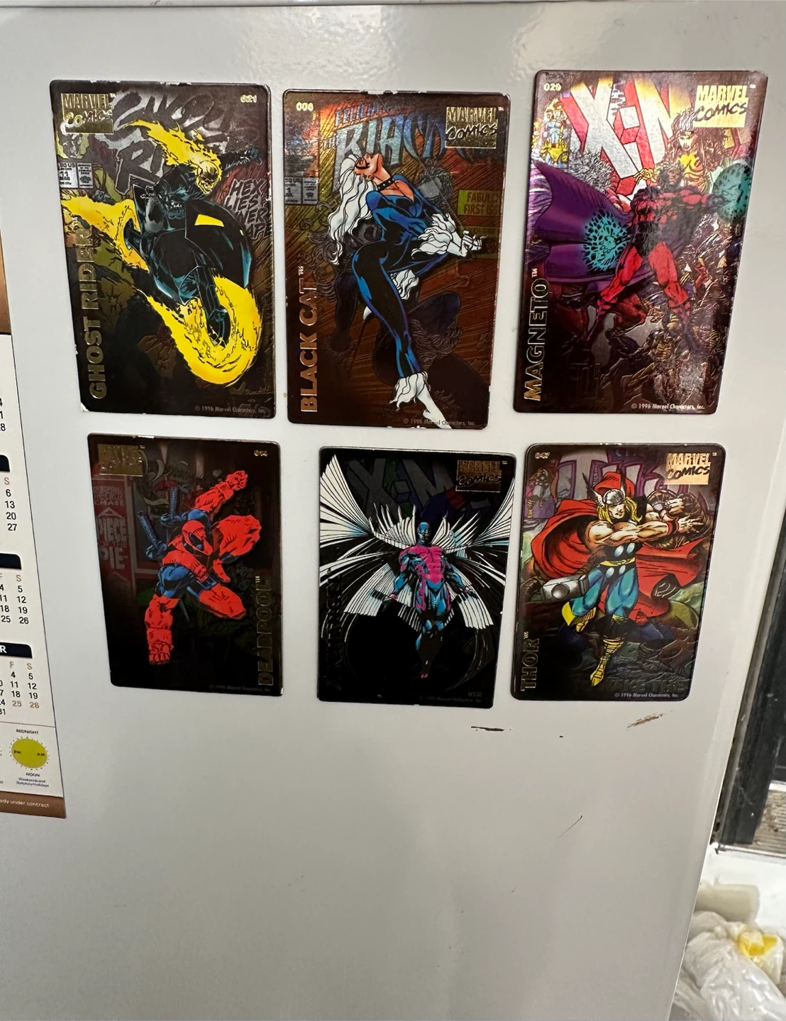 1996 Marvel Comics Fridge Magnets (6 in total)