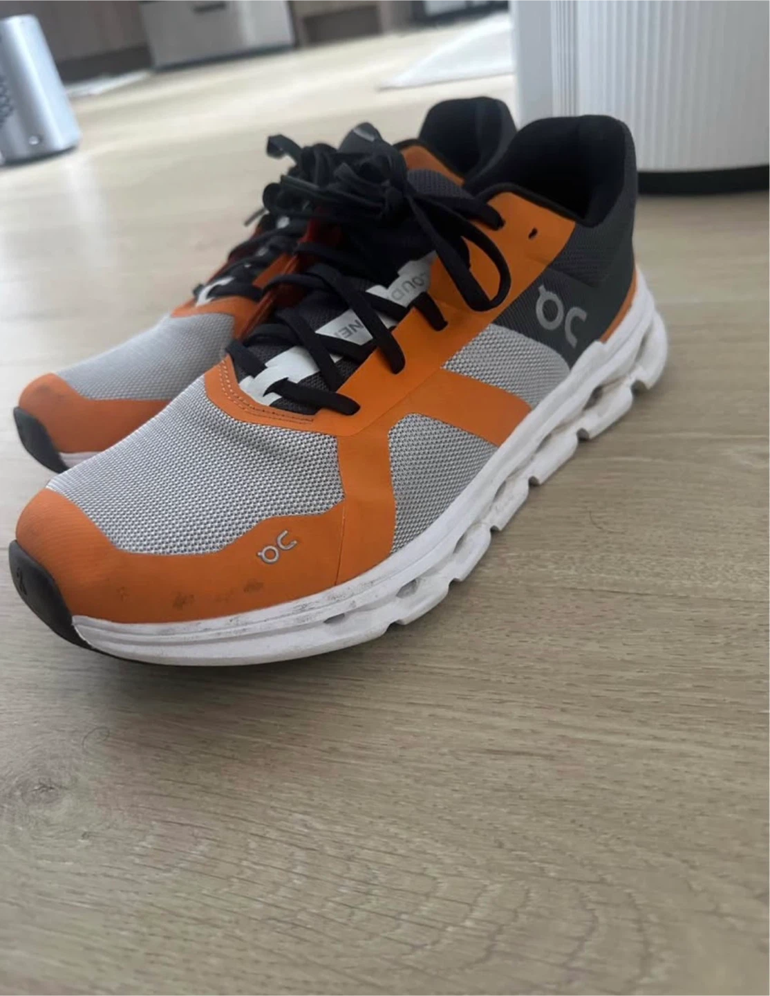 On Cloud Running Shoes Orange and Grey - photo 2