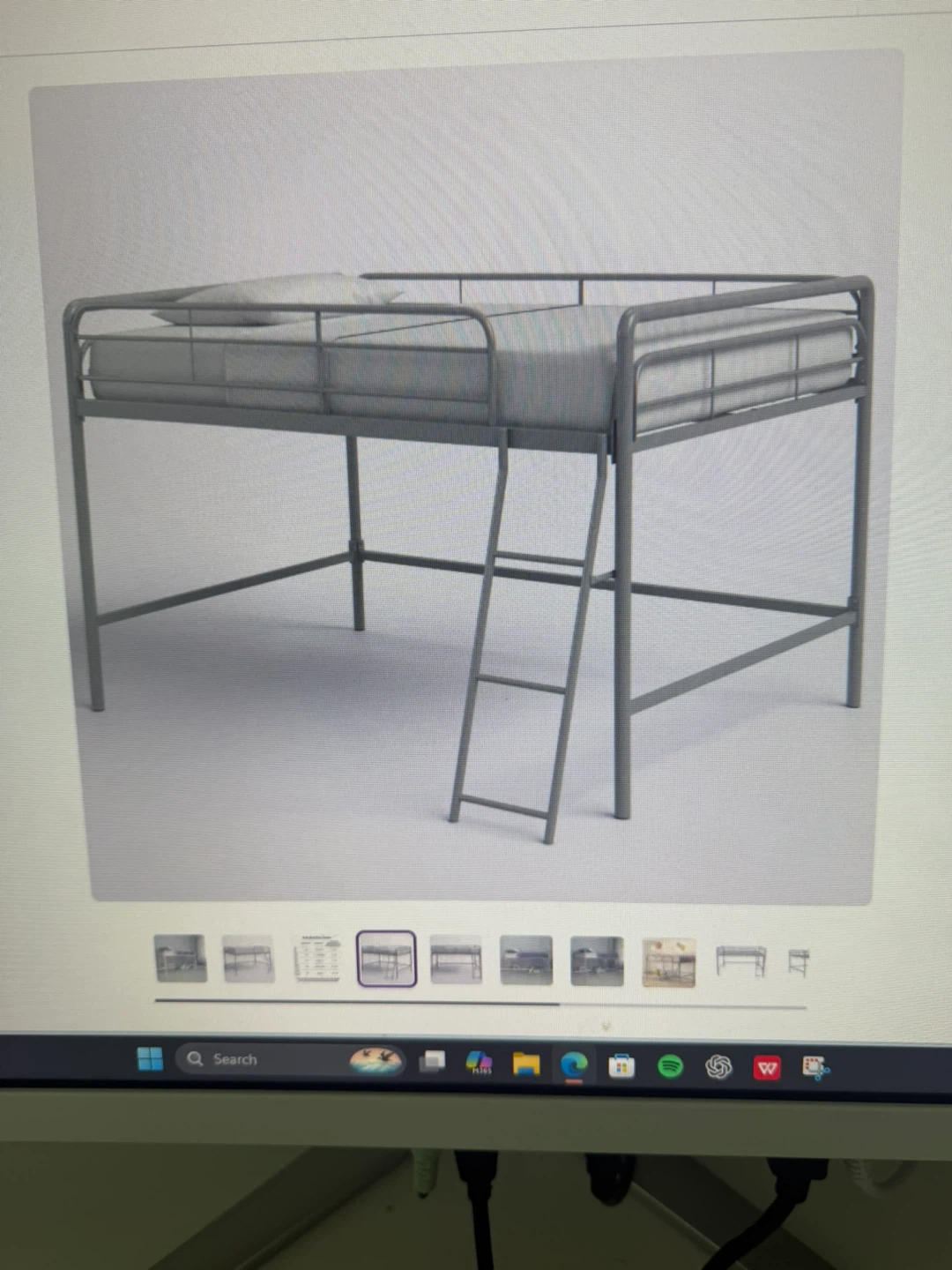 Wayfair Twin metal Loft Bed by Isabelle