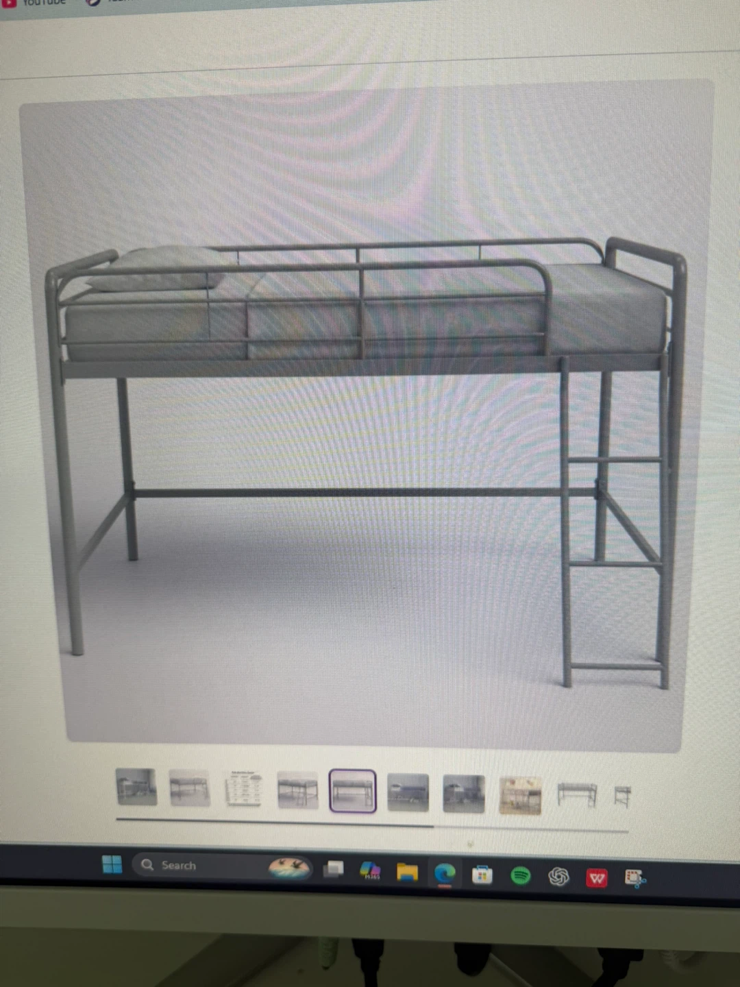 Wayfair Twin metal Loft Bed by Isabelle - photo 2