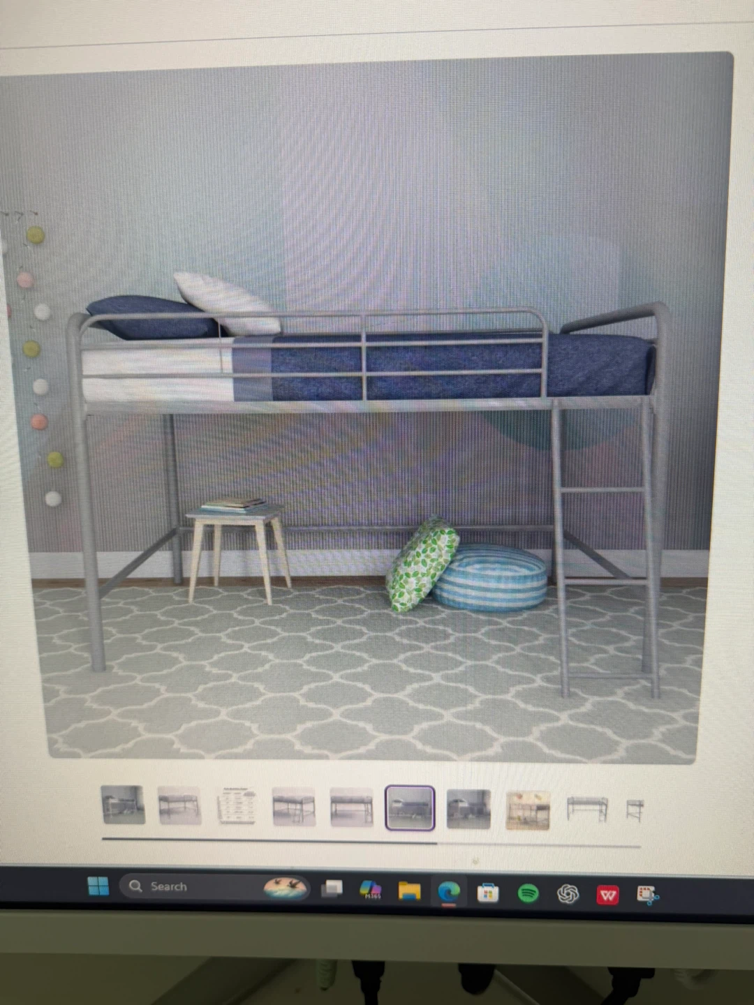 Wayfair Twin metal Loft Bed by Isabelle - photo 5