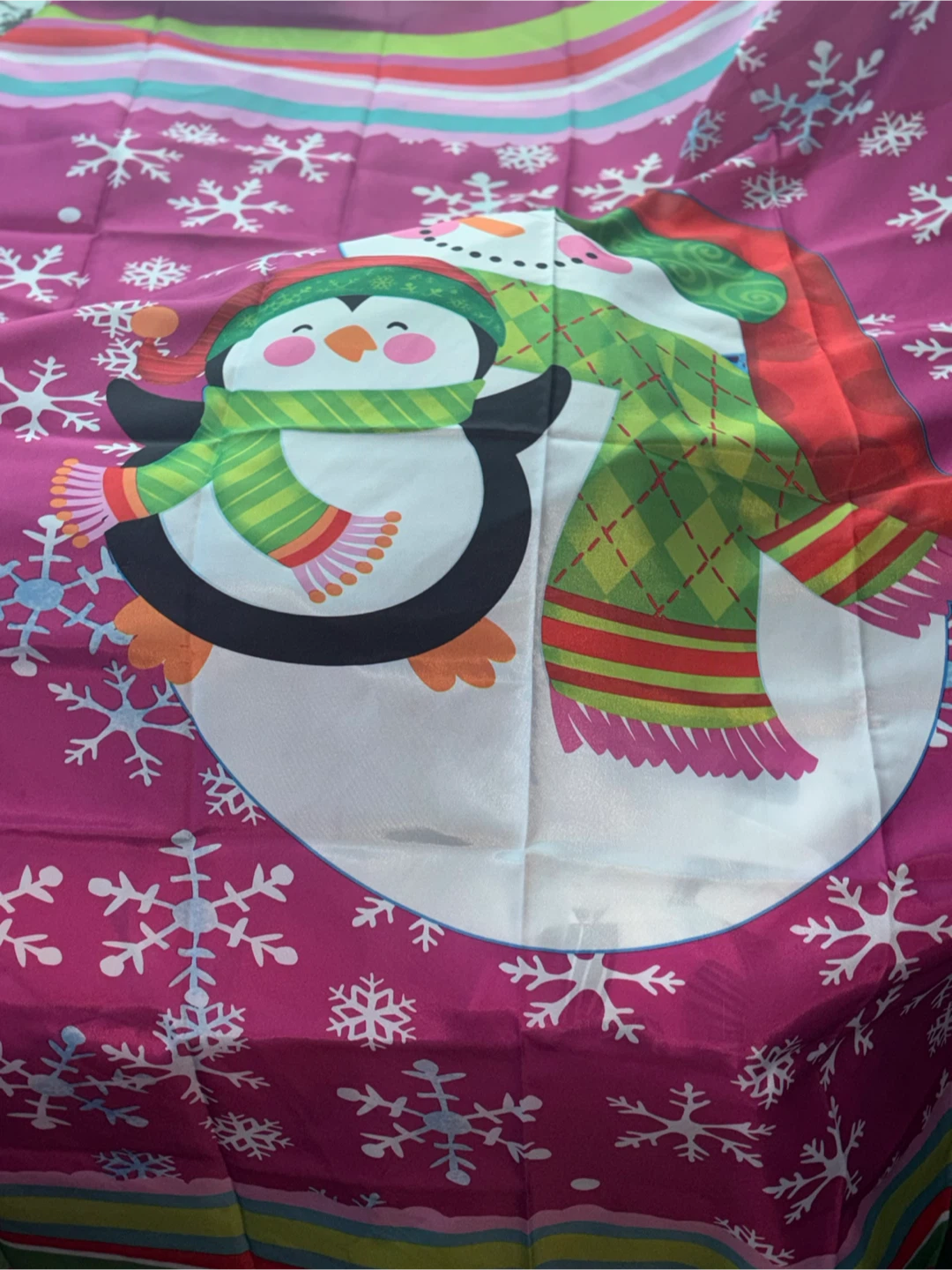 Holiday Themed Fabric Shower Curtain