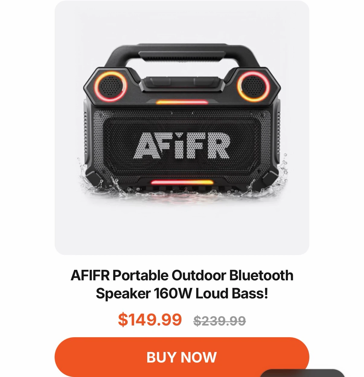AFIFR 160W Portable Outdoor Bluetooth Speaker