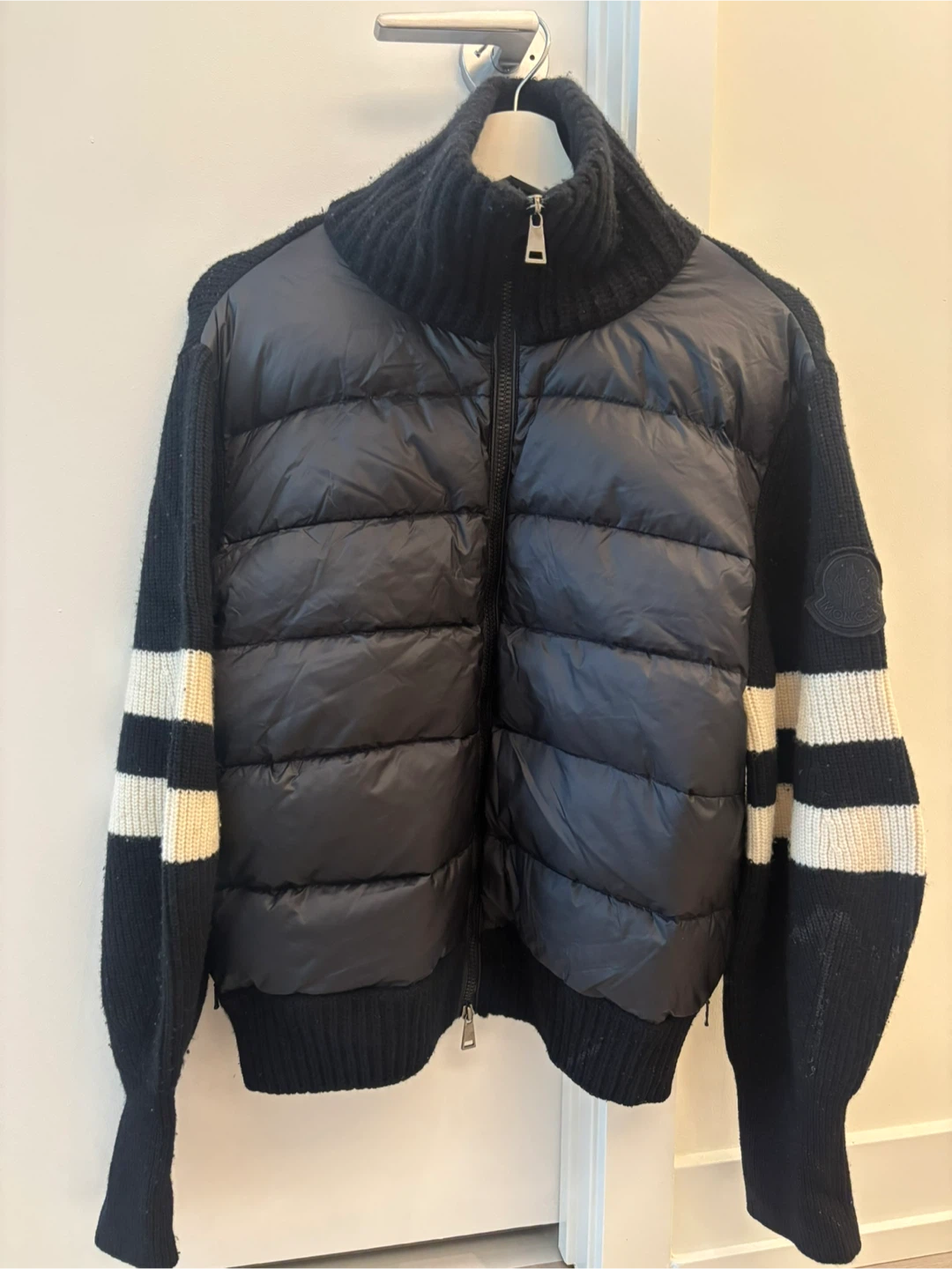 Moncler Tricot Cardigan (Quilted Zip-Up)