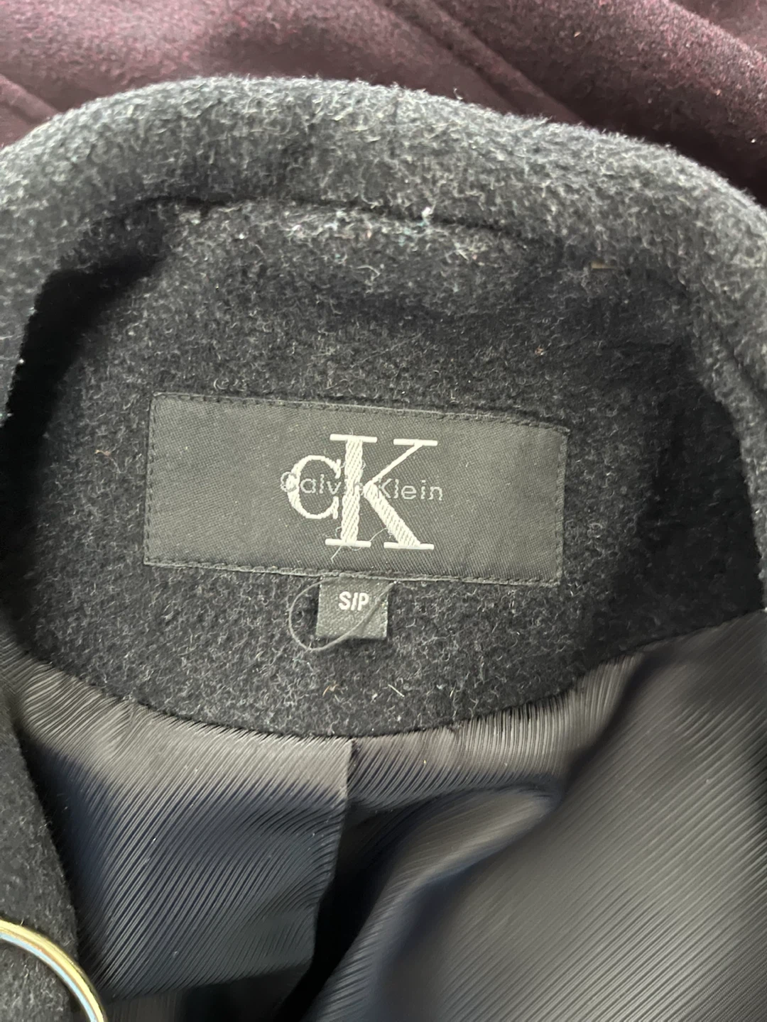 Calvin Klein Wool Blend Hooded Coat - Black - photo 4