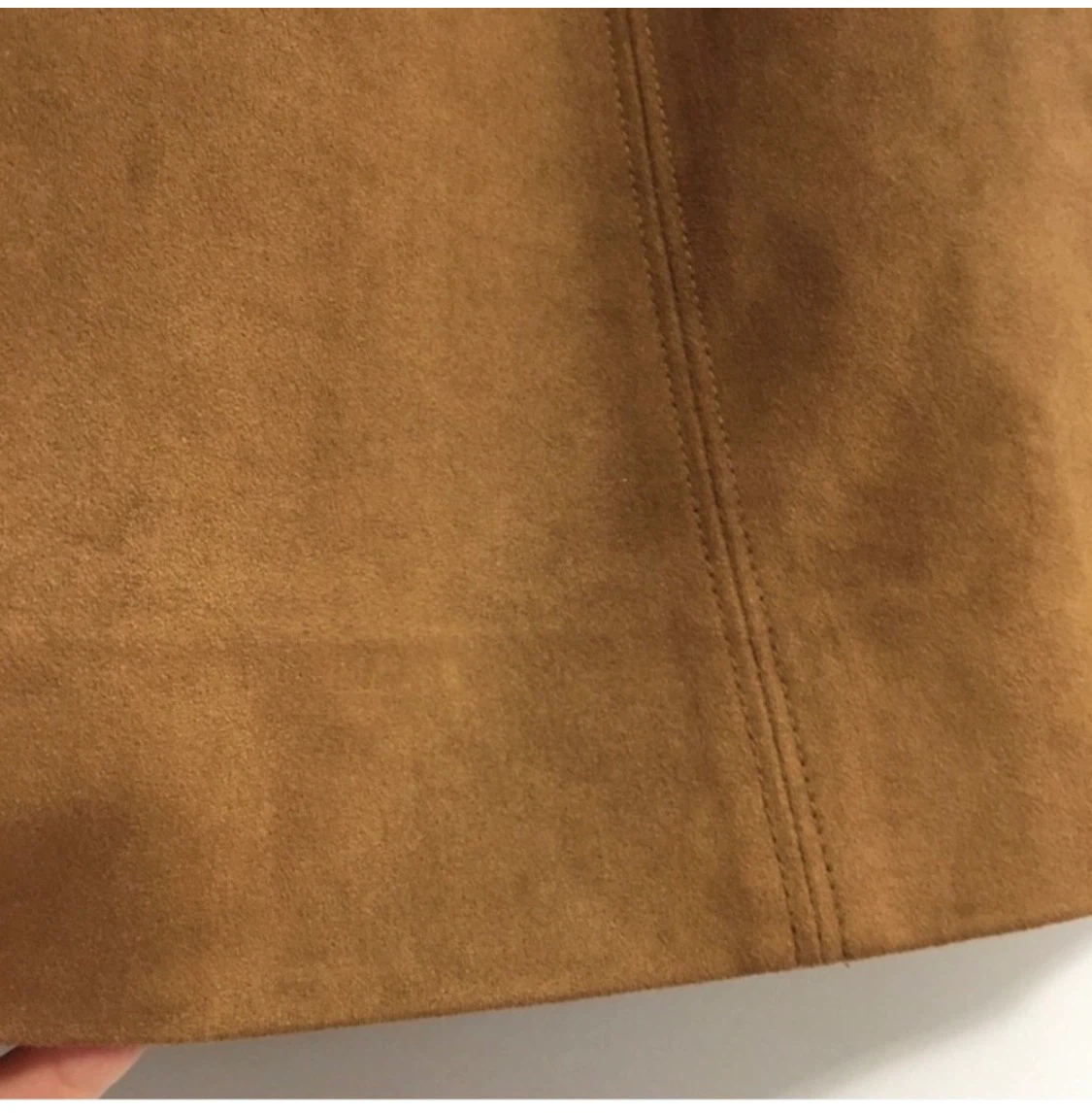 Babaton Brown Suede-Like Mini Skirt - photo 3