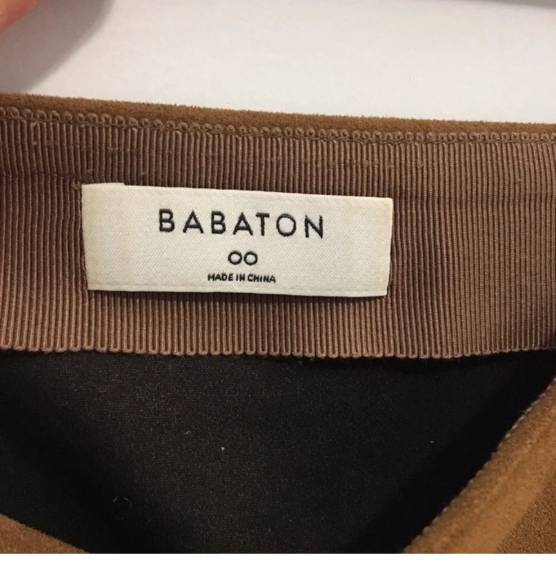 Babaton Brown Suede-Like Mini Skirt - photo 4