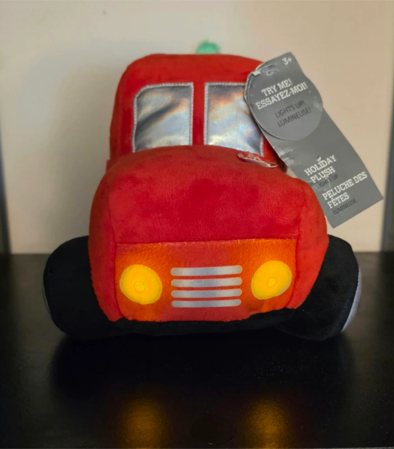 Holiday Time Plush Red Truck with Christmas Tree