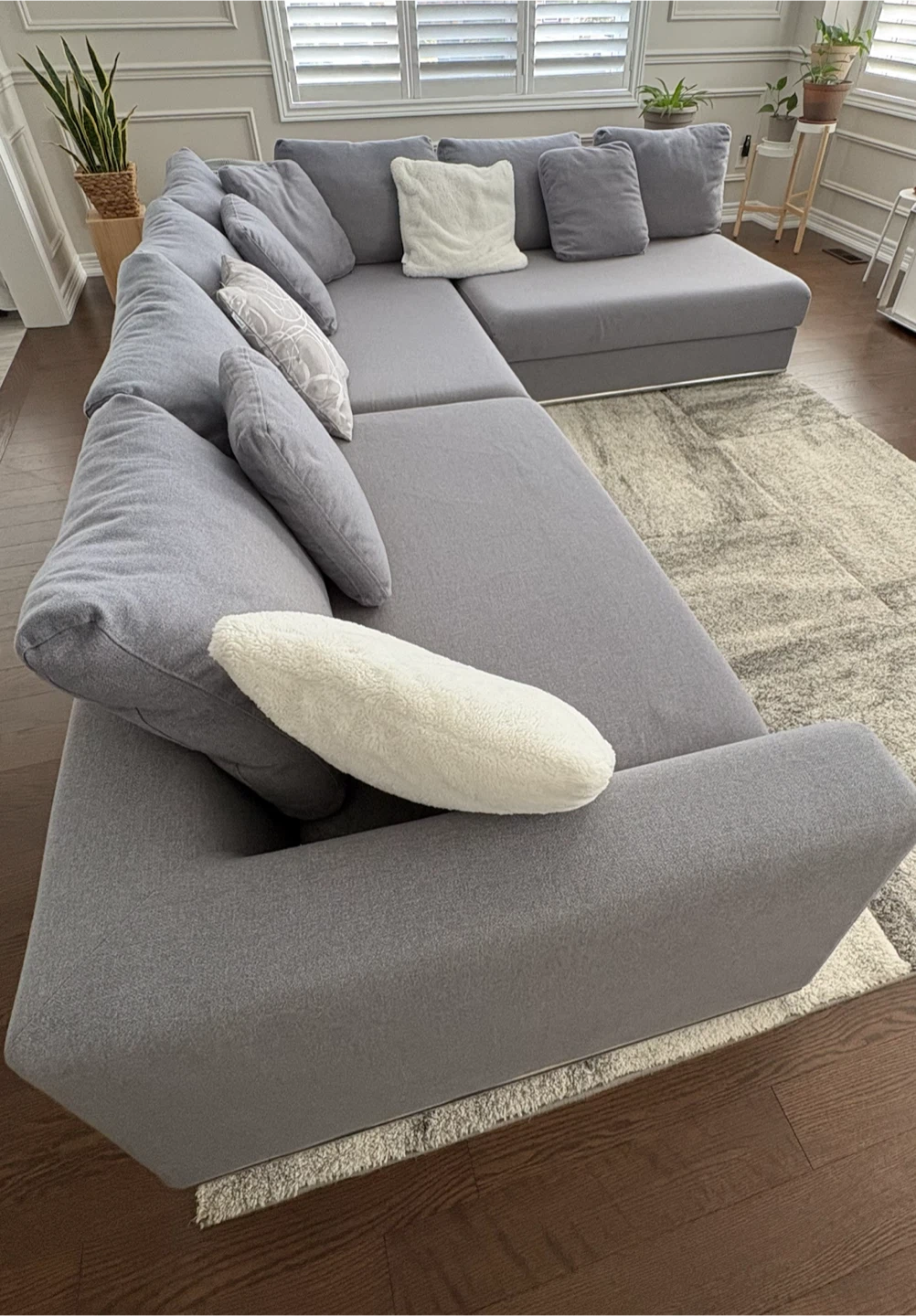 Structube Modern Grey Fabric Sectional Sofa - photo 2