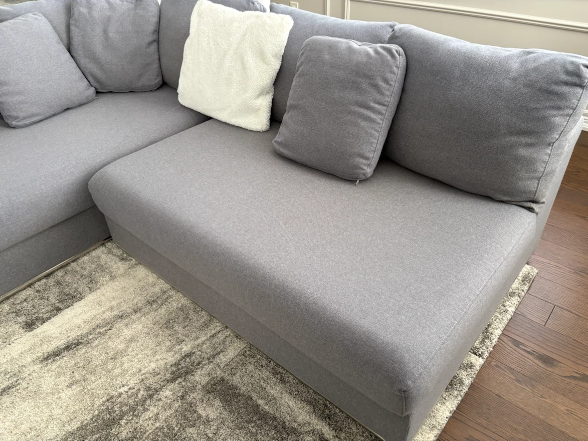 Structube Modern Grey Fabric Sectional Sofa - photo 5