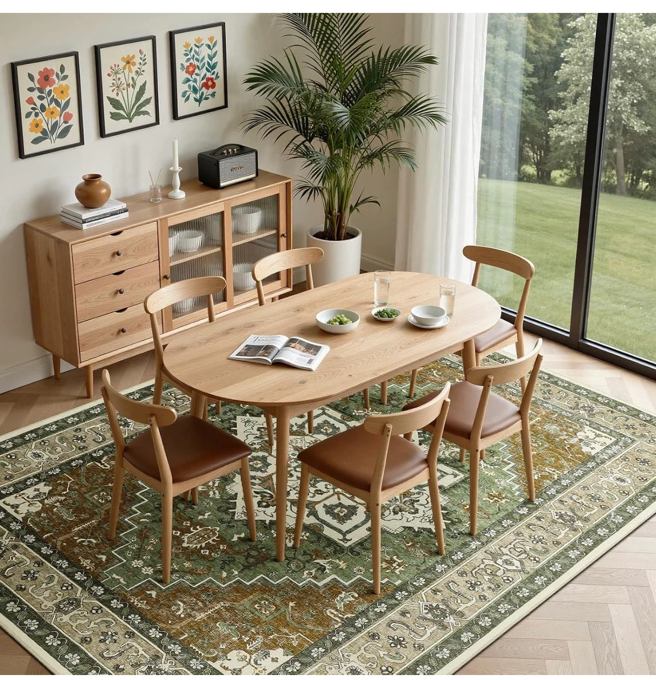 Machine Washable Traditional Area Rug 8x10