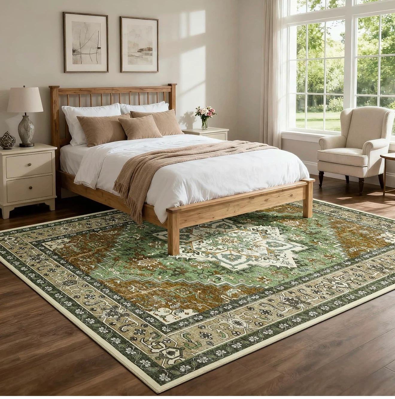 Machine Washable Traditional Area Rug 8x10 - photo 2