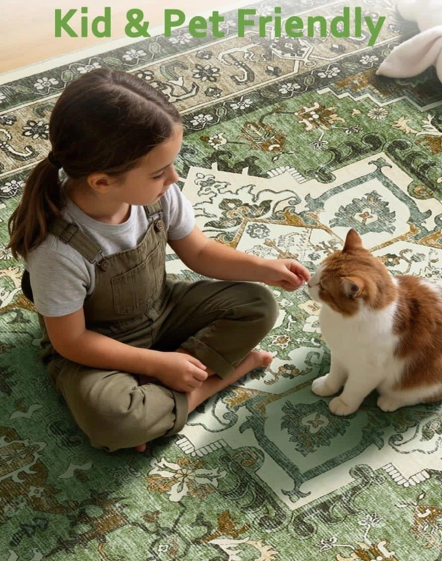 Machine Washable Traditional Area Rug 8x10 - photo 3