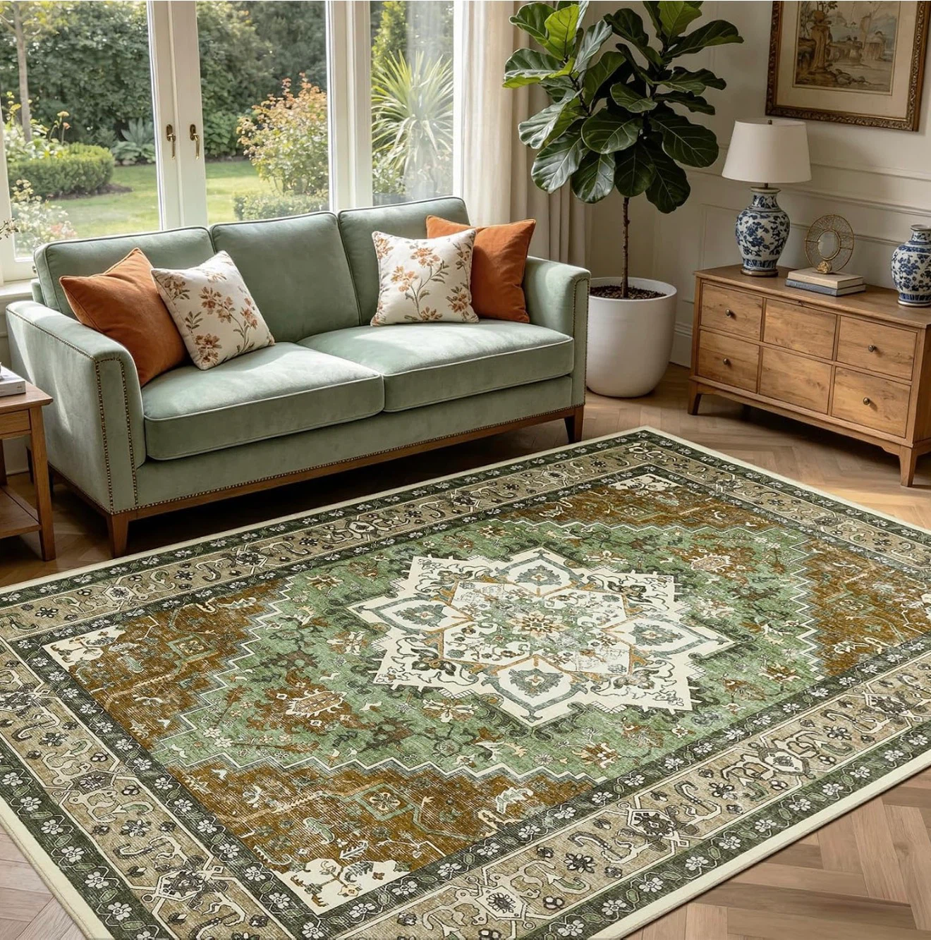 Machine Washable Traditional Area Rug 8x10 - photo 4