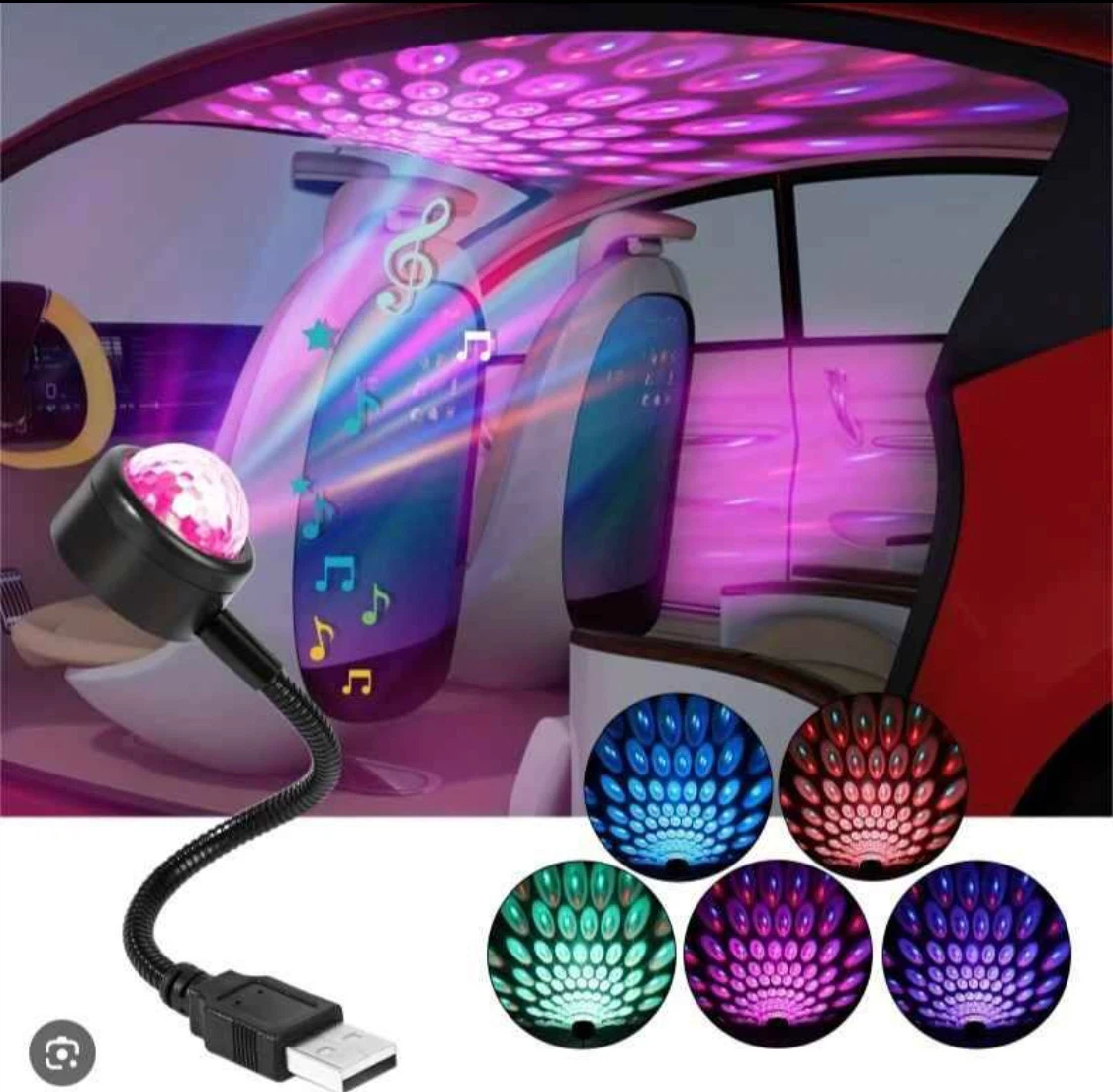 🎶 USB LED Disco Light Projector – Colorful Party Lights 🌈