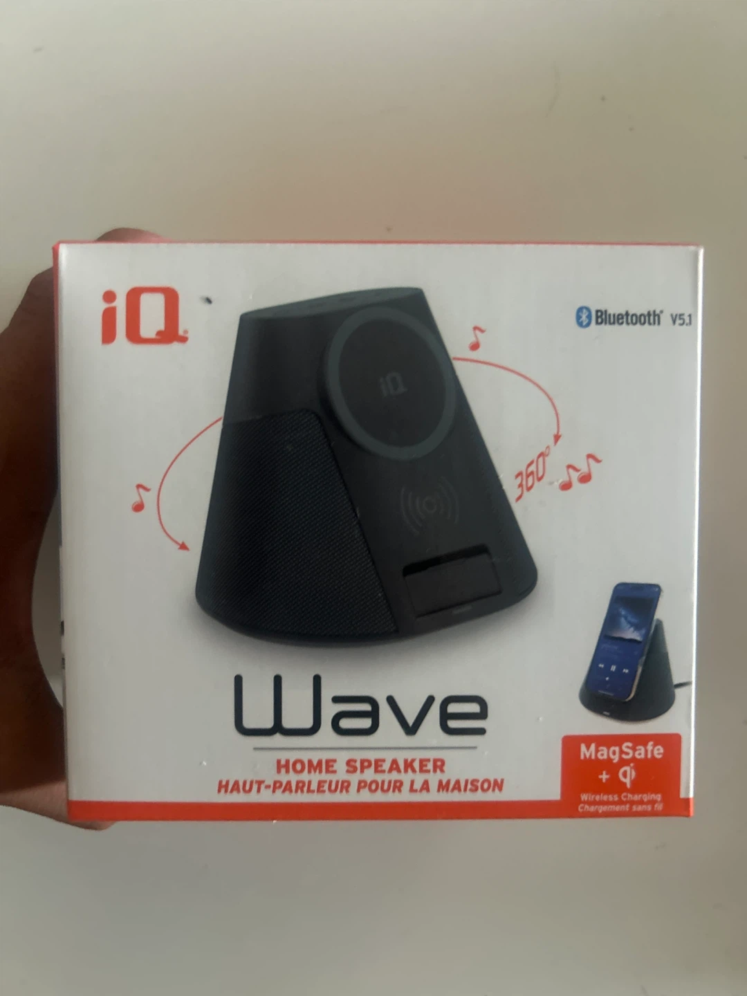 iQ Wave Home Bluetooth Speaker with Wireless Charger