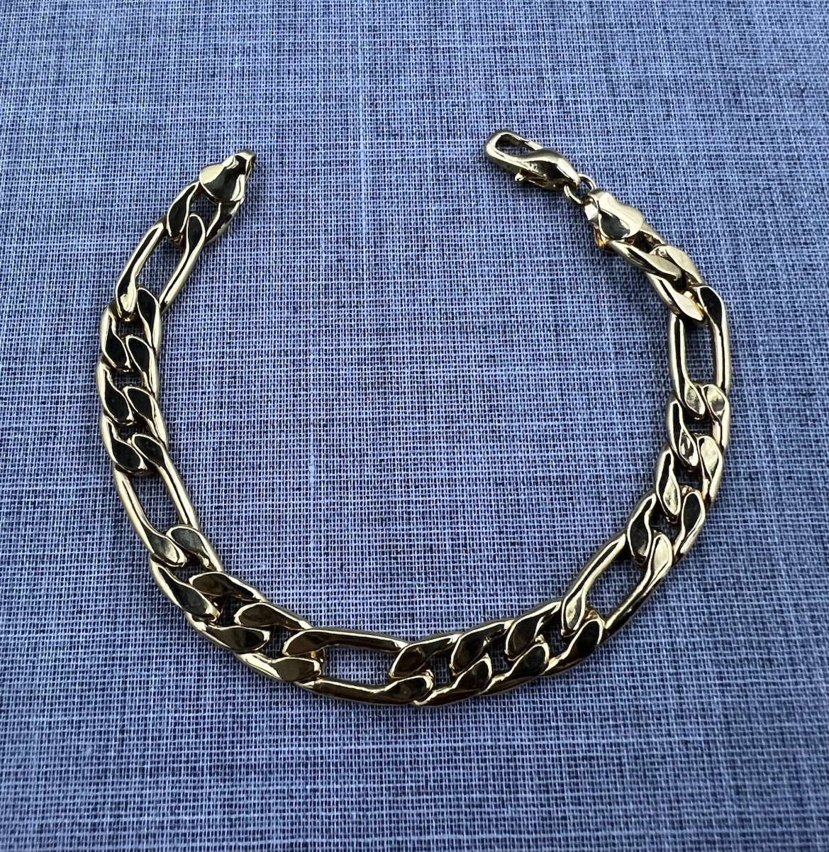 Classic Gold Tone Figaro Link Bracelet