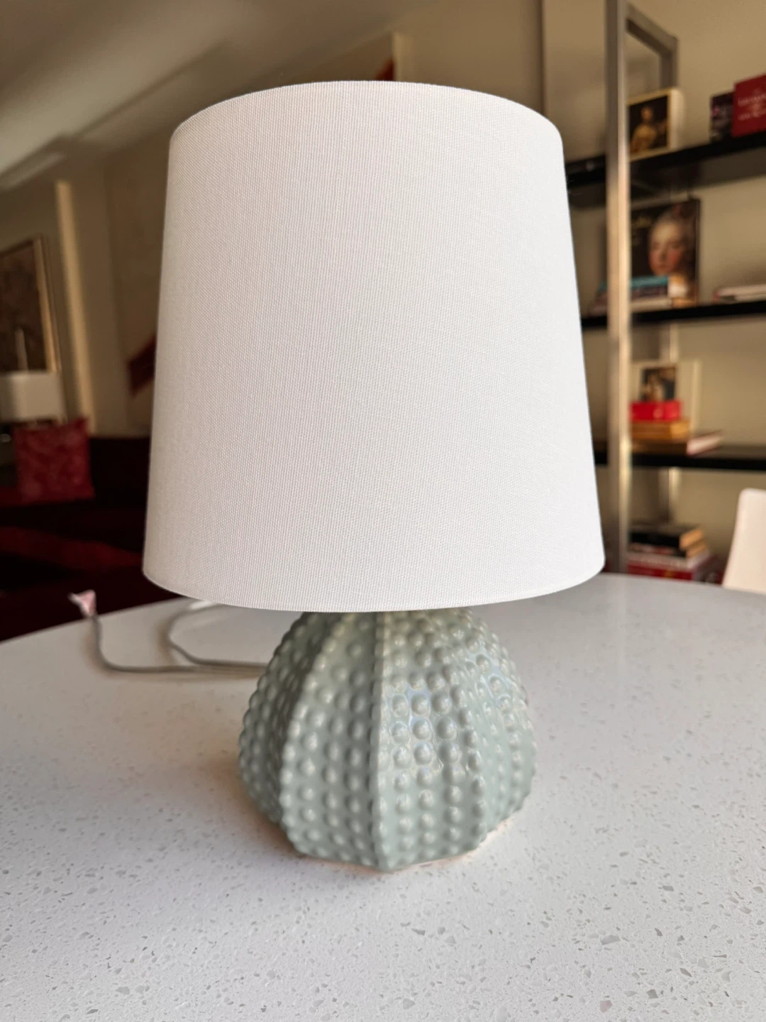 Ceramic Table Lamp with White Shade