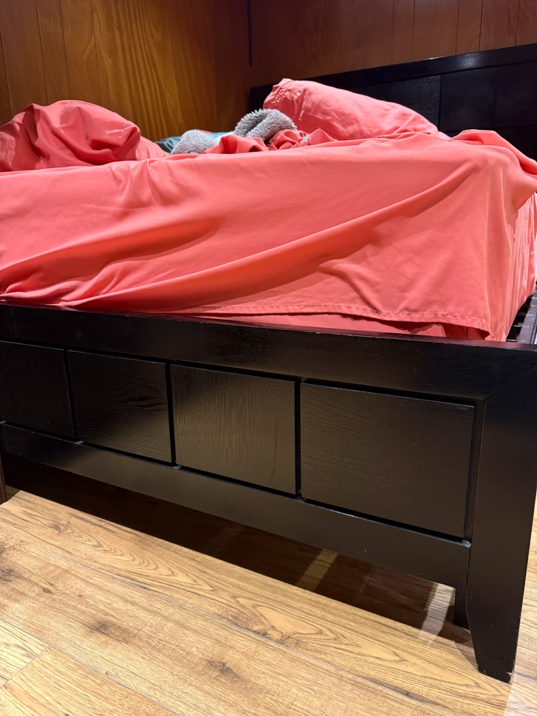 Queen Size Bed Frame & Head Board with metal slat support - photo 5