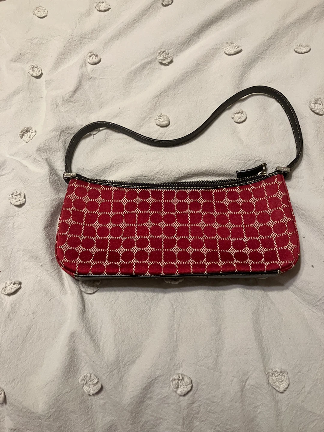 Kate Spade Red Geometric Pattern Handbag