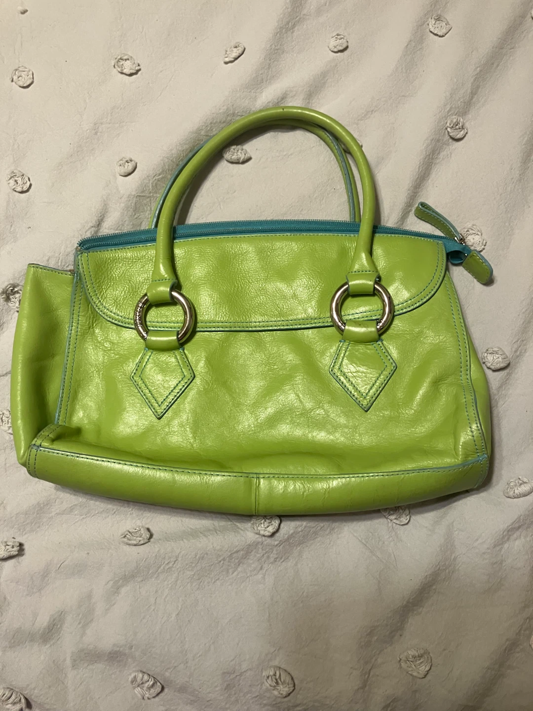 Franco Sarto Green Leather Handbag
