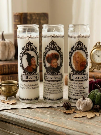 Hocus Pocus Sanderson Sisters Decorative Candles