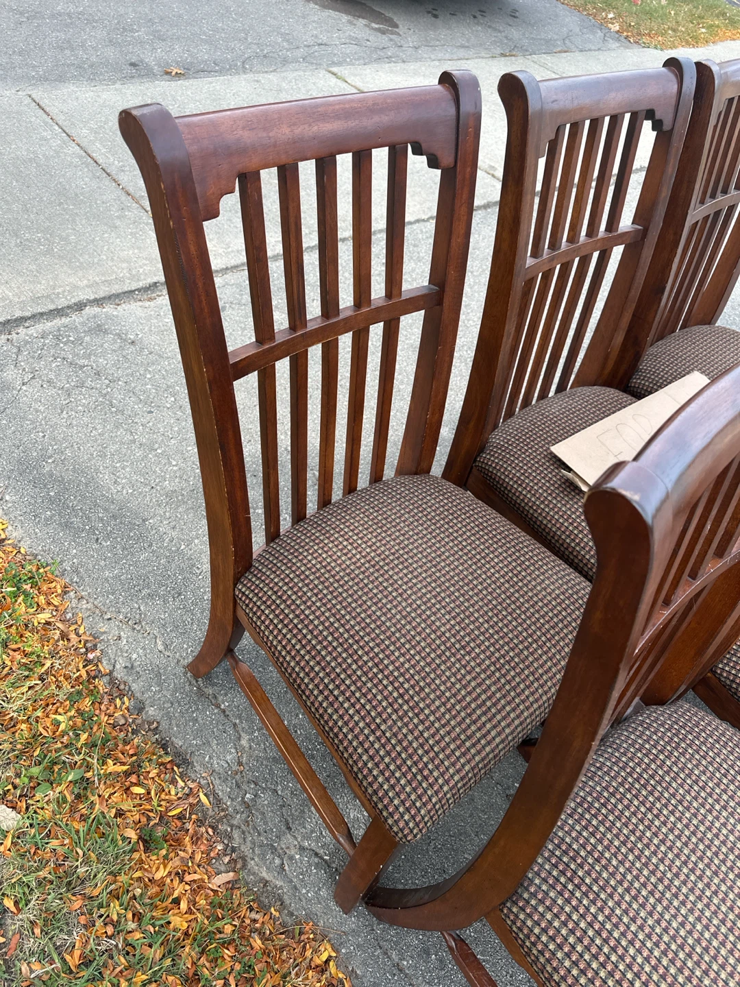 Set of 6 Wooden Dining Chairs - photo 4