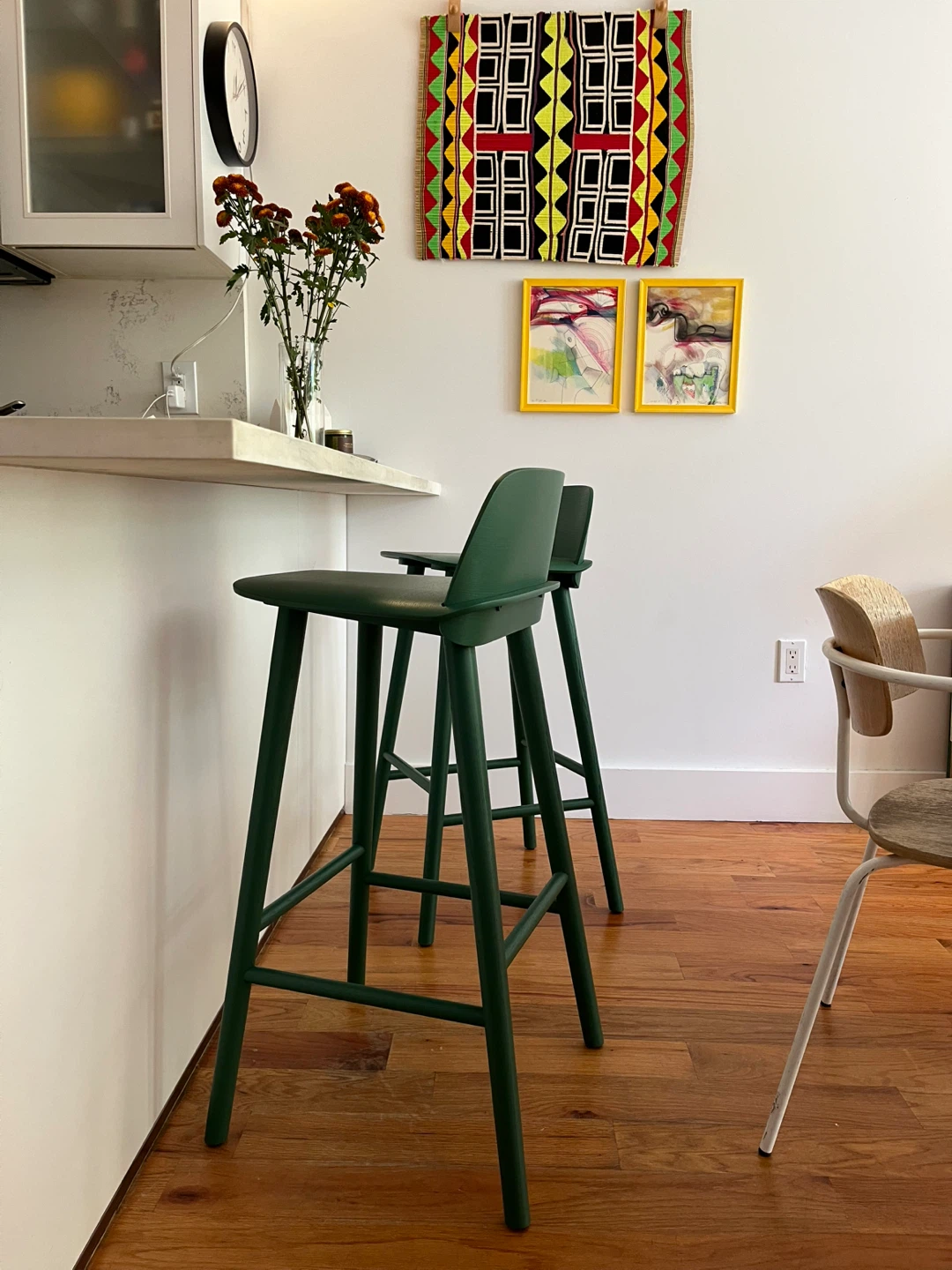 Muuto Nerd Bar Stools in Green - photo 3