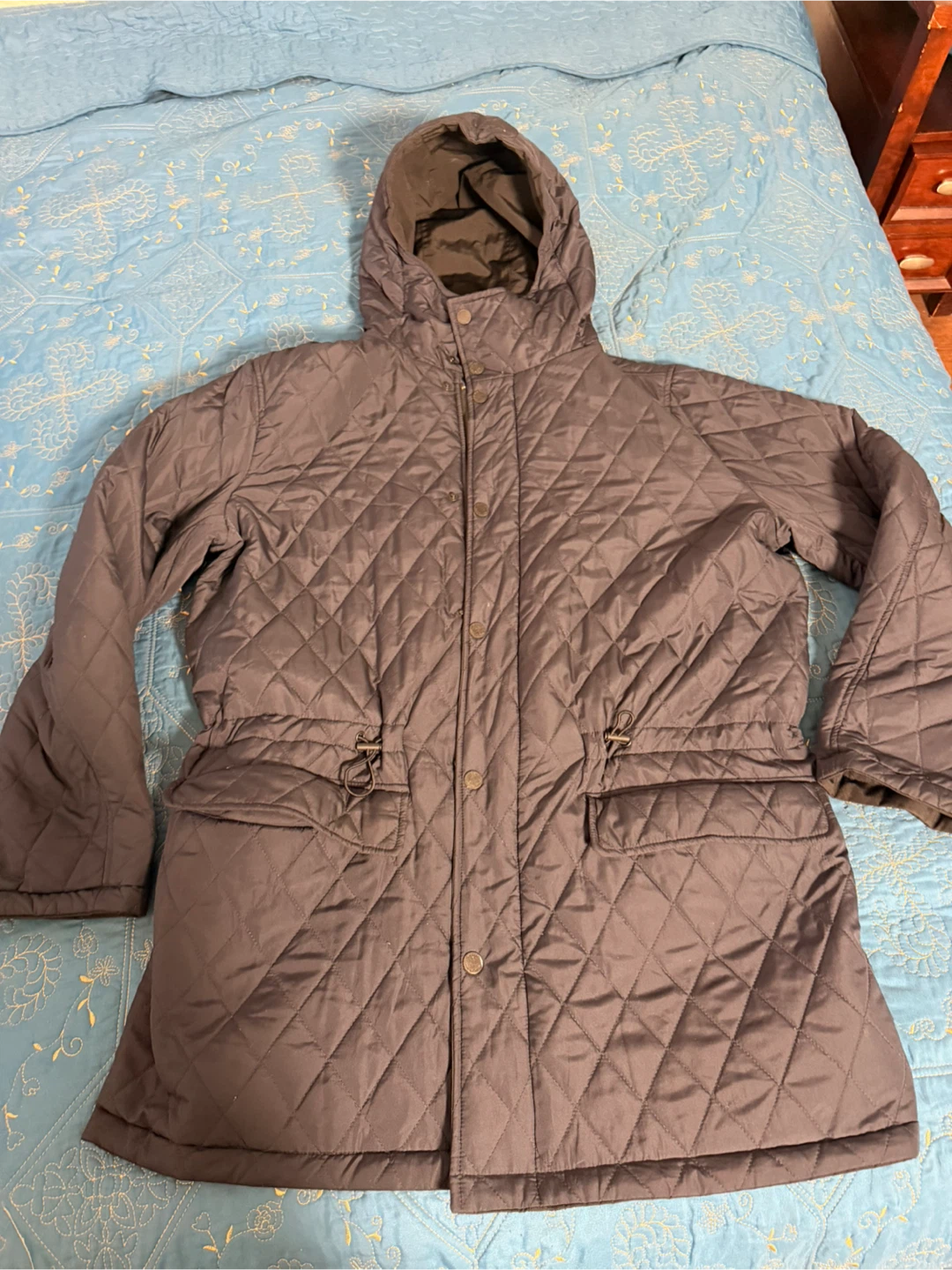 Quilted Brown Hooded Jacket - photo 2