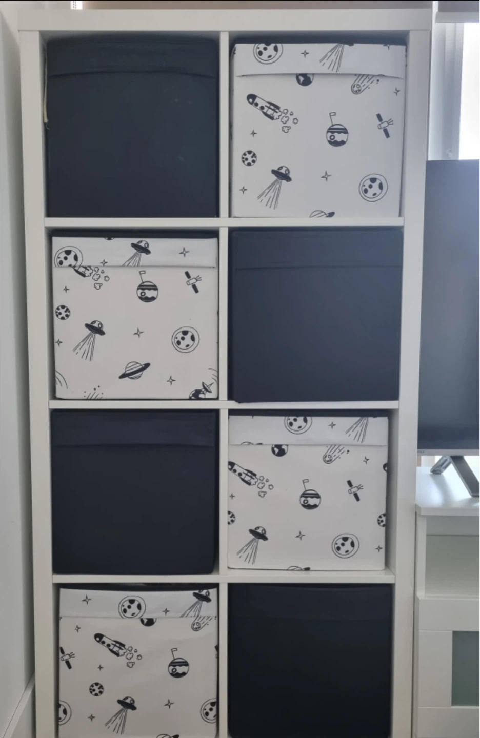 White Cube Storage Unit with Storage Bins - photo 2