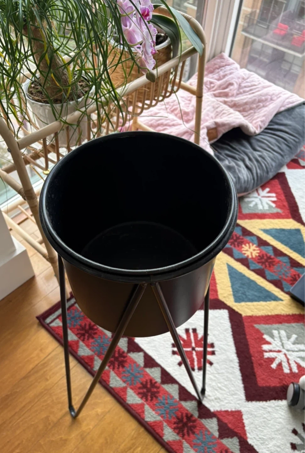 Black Metal Plant Stand - photo 2