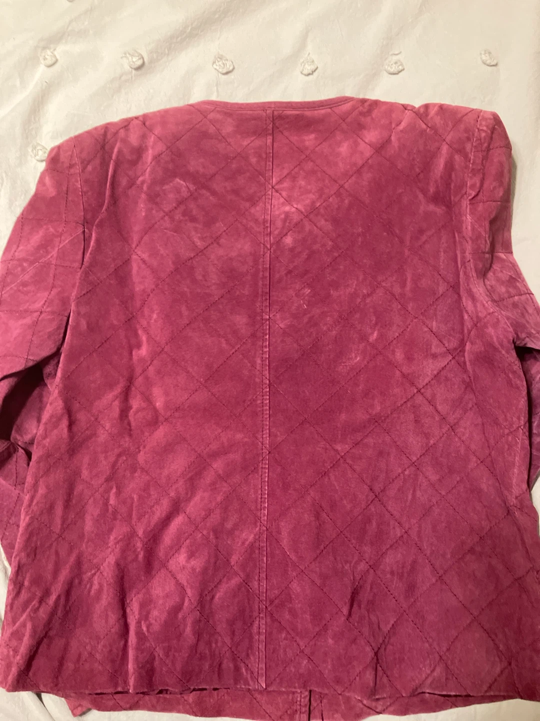 Chico's Quilted Suede Jacket - Mauve - photo 2