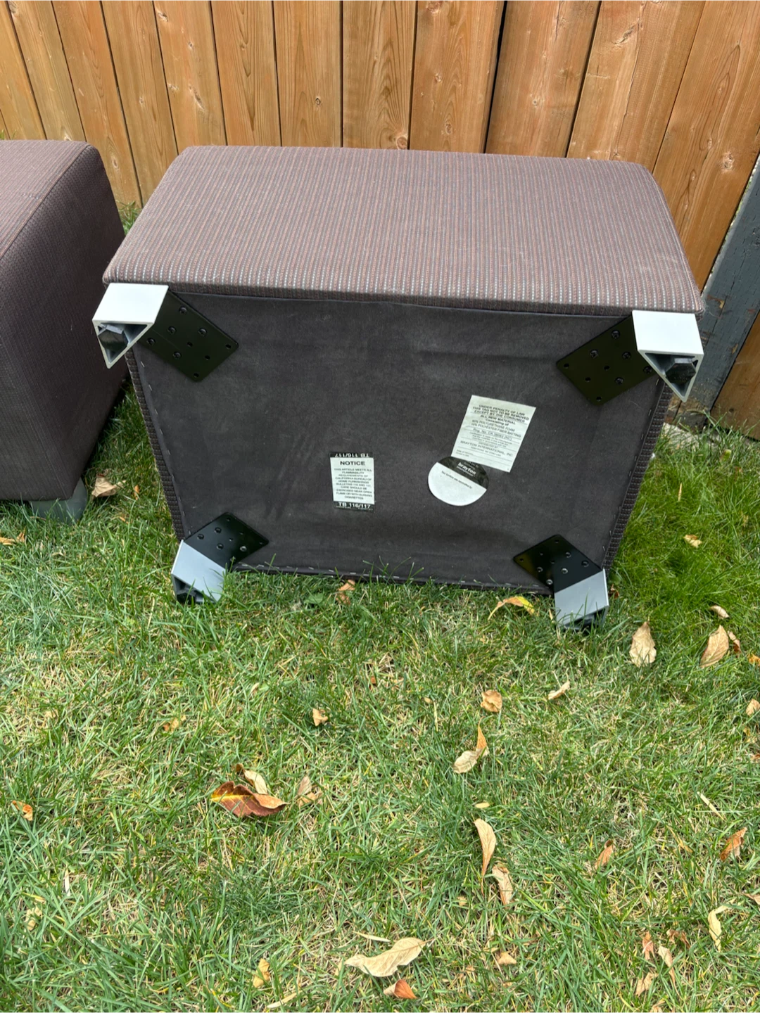 2 Brown Benches or Ottomans - photo 3