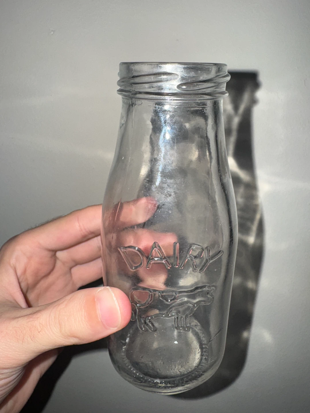 Vintage Dairy Glass Milk Bottle