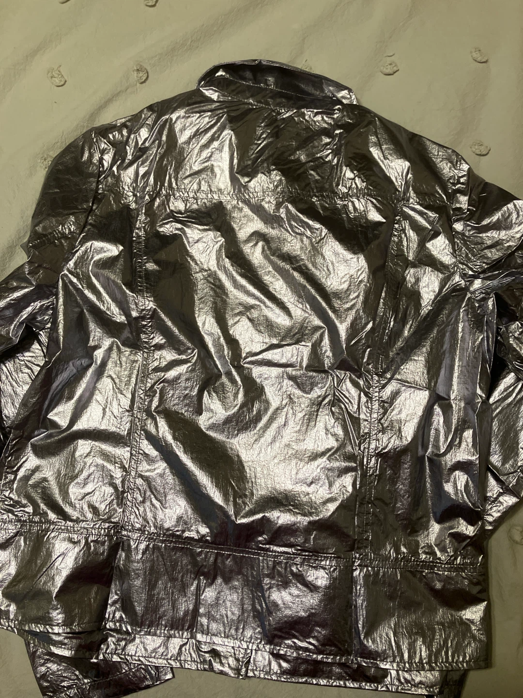 New York & Company Metallic Dark Silver Moto Jacket - photo 2
