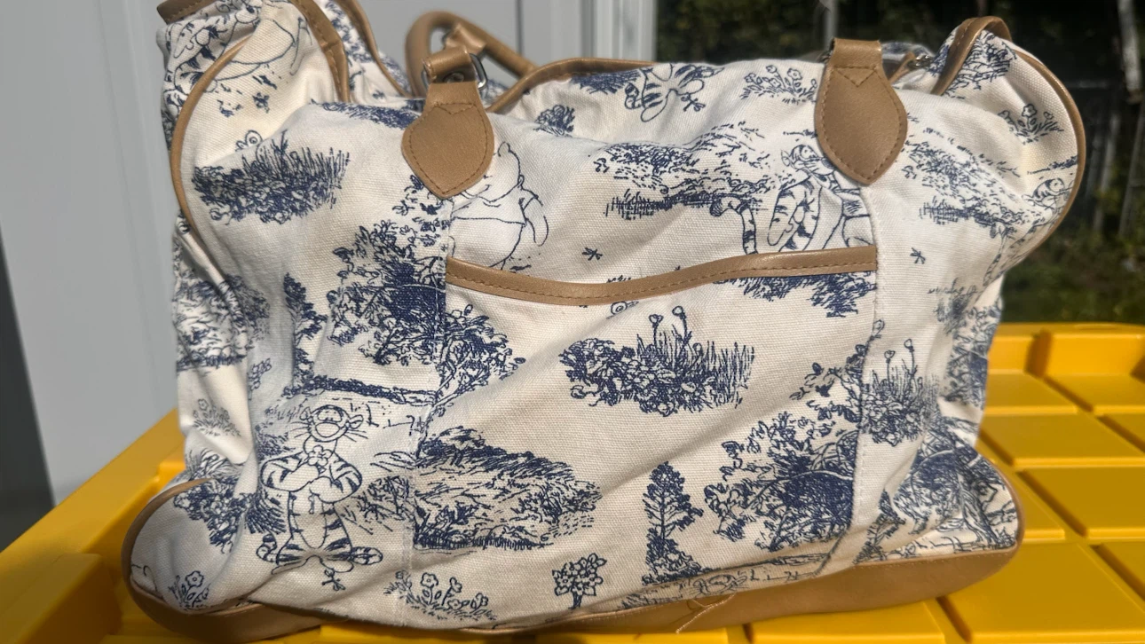 Winnie the Pooh Toile Canvas Tote Bag