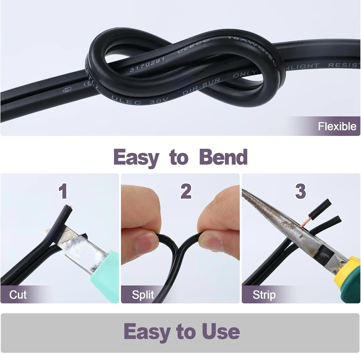 Greatide 250ft 12/2 Low Voltage Landscape Lighting Wire - photo 3