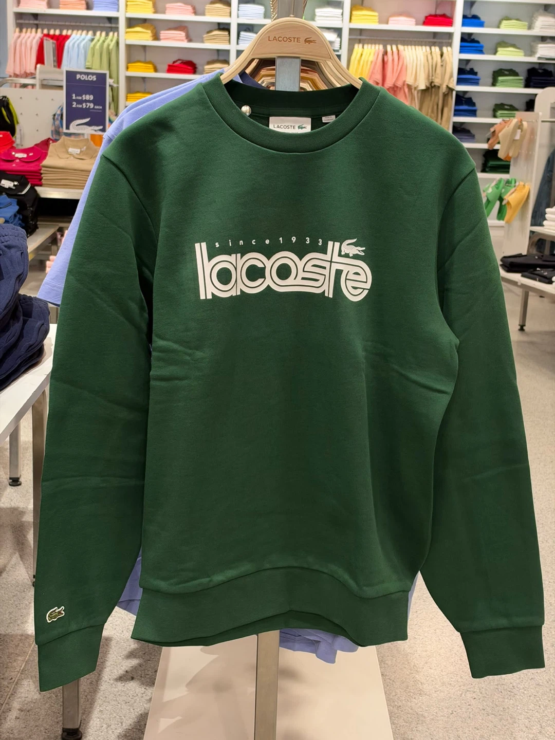 Lacoste Logo Crewneck Sweatshirt - photo 2