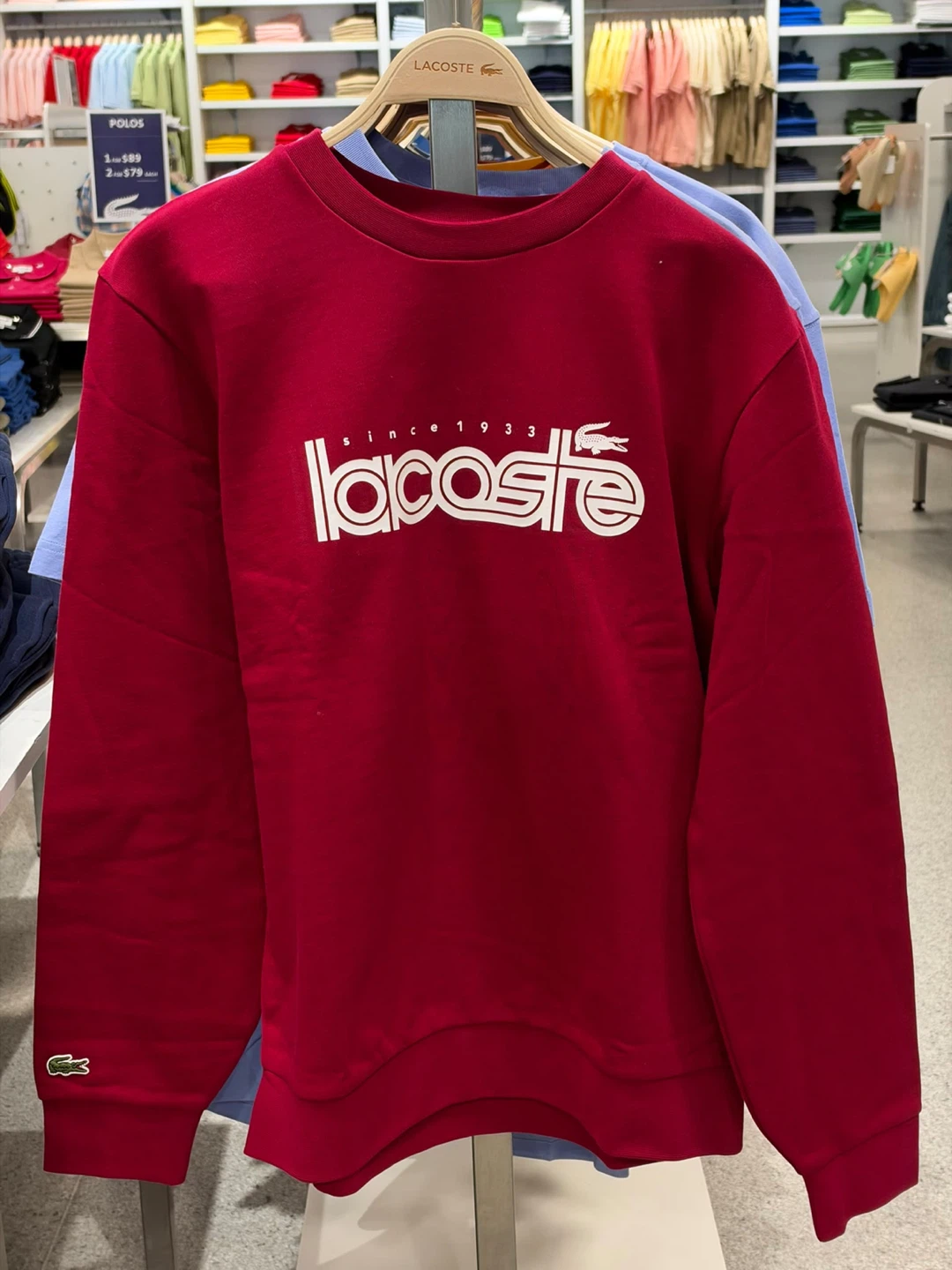 Lacoste Logo Crewneck Sweatshirt - photo 3