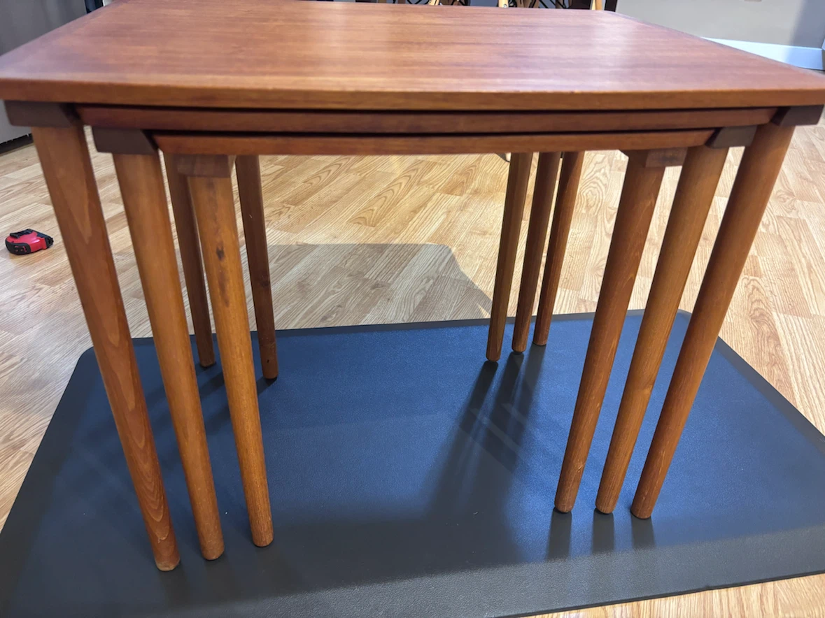 Mid Century Modern Danish Teak Nesting Tables by Jørgen A - photo 3