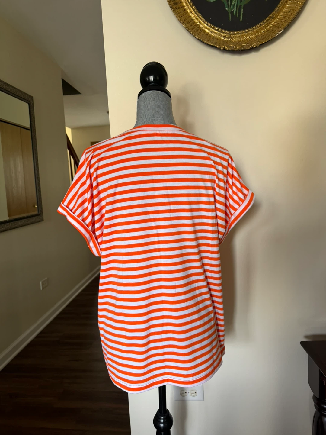 Spooky Mama Striped T-Shirt size large new open package - photo 2