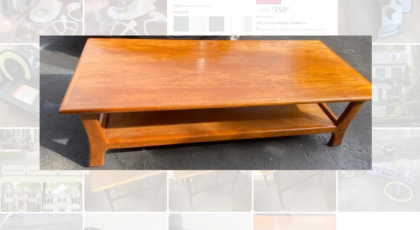 Mid-Century Modern MCM 1970 Teak Coffee Table