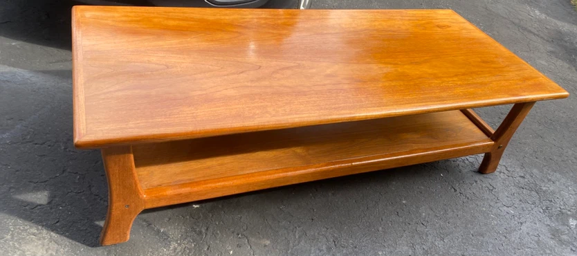 Mid-Century Modern MCM 1970 Teak Coffee Table - photo 2