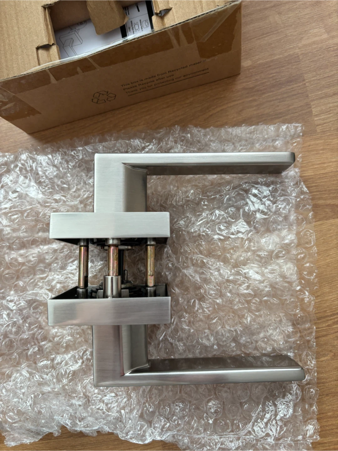 Modern Brushed Nickel Passage Door Handles (set of 3) - photo 2