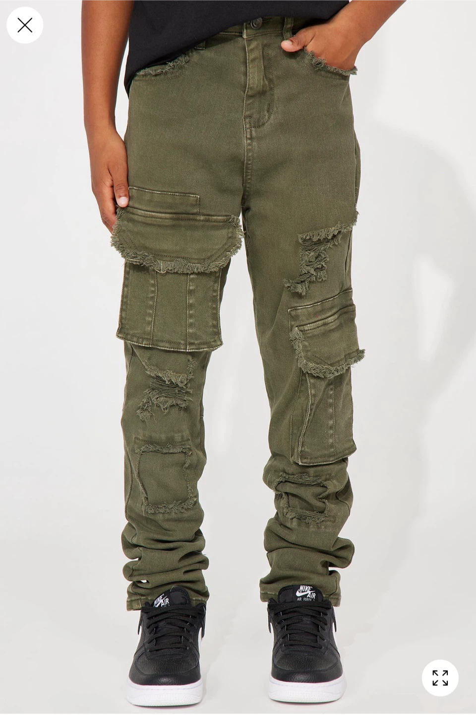 Nova Kids Distressed Cargo Pants - photo 2
