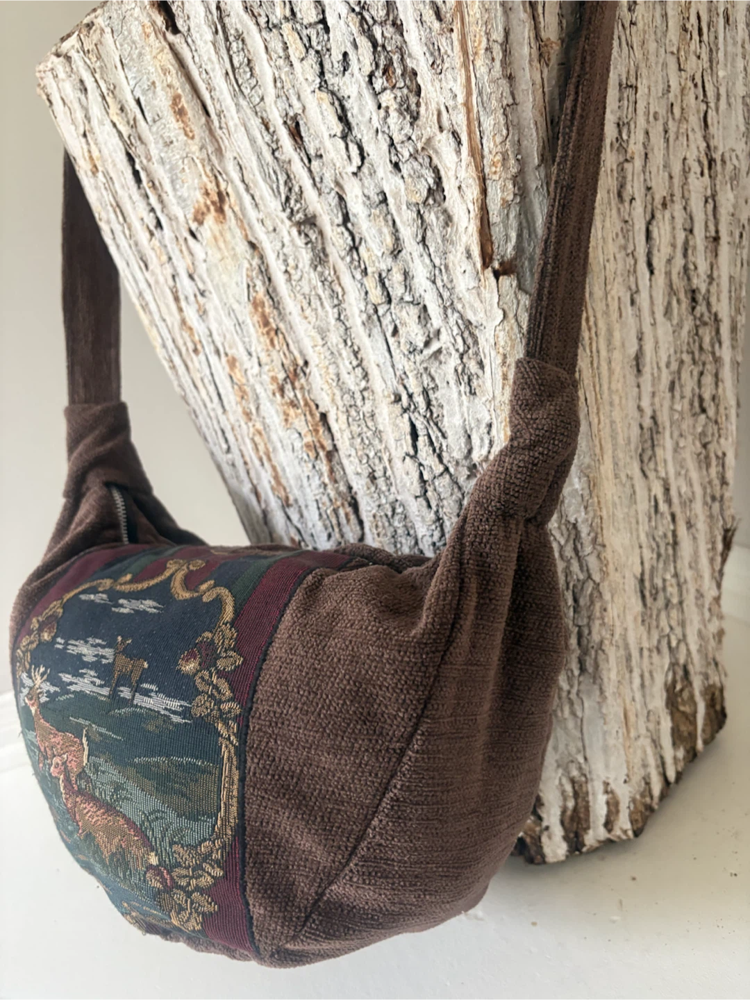 Tapestry Shoulder Bag with Deer Design - Handmade - photo 4